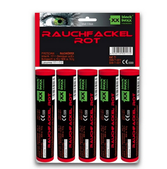 Rauchfackel Rot (5er Pack)